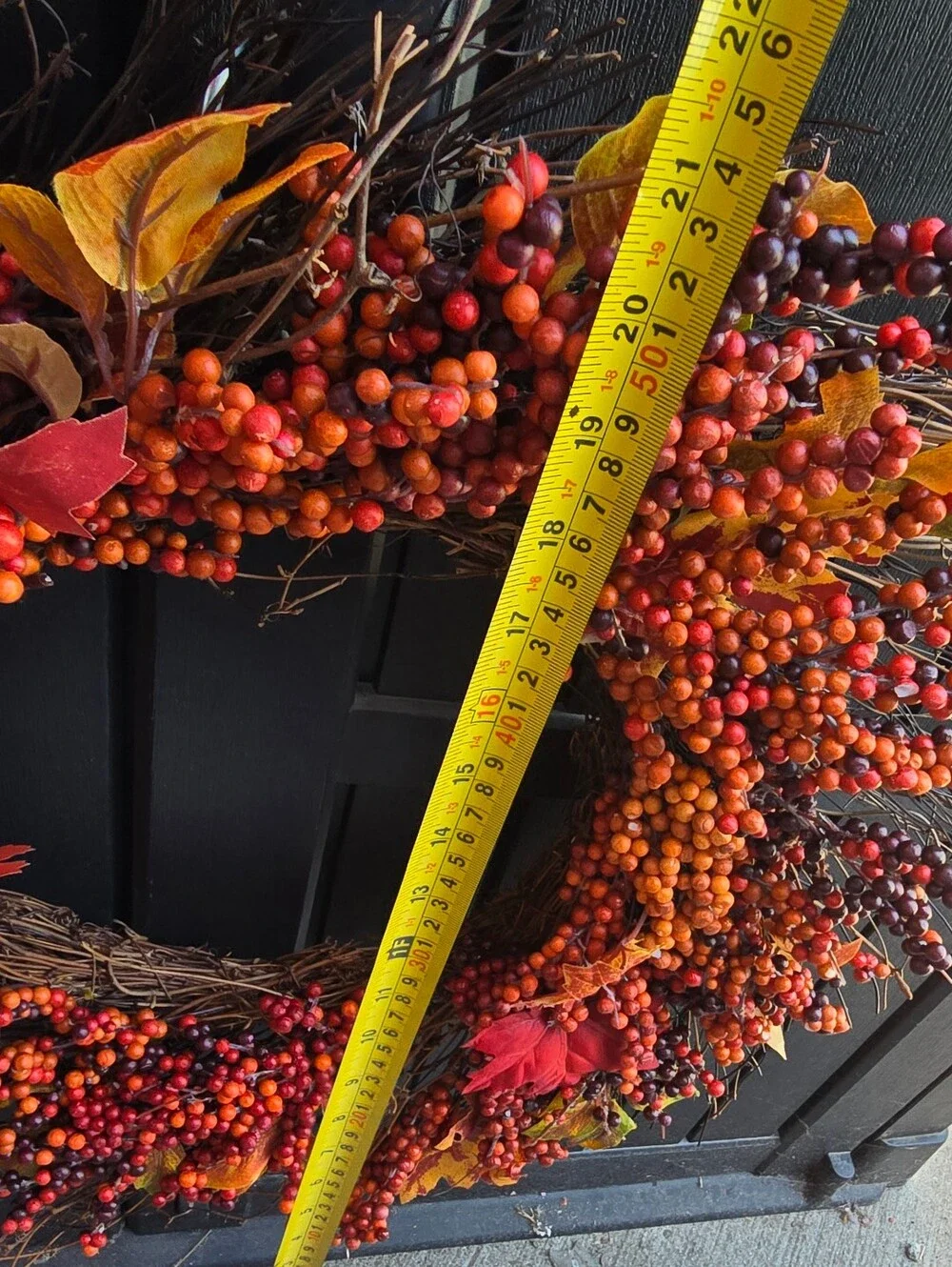 Thanksgiving Wreath Orange Berries